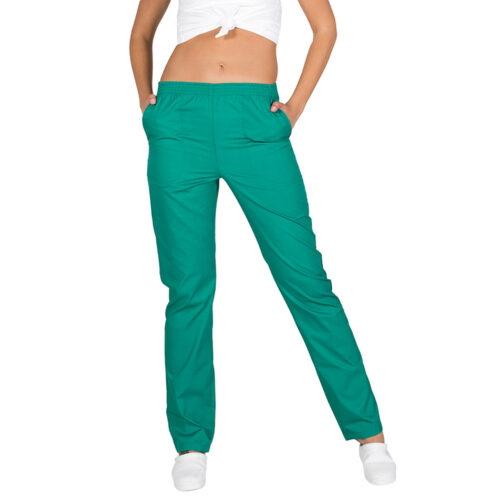 Pantalón sanitario de colores de sarga con elástico en la cintura