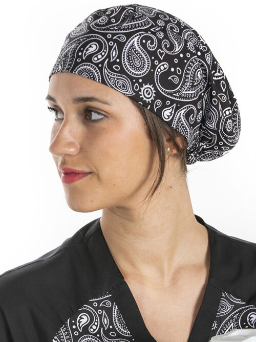 Gorro de quirófano en microfibra hidrofugada estampado cachemir 