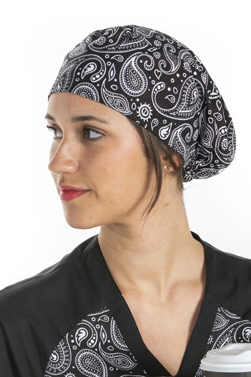 Gorro de quirófano en microfibra hidrofugada estampado cachemir