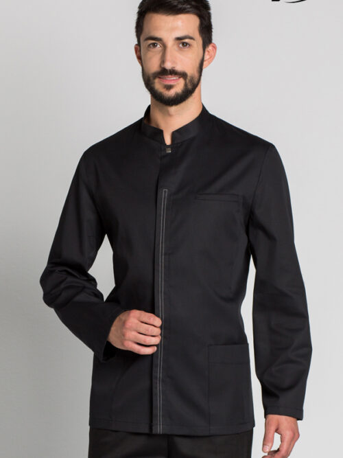 Chaqueta hombre cuello mao y corchetes m/l DYNEKE 