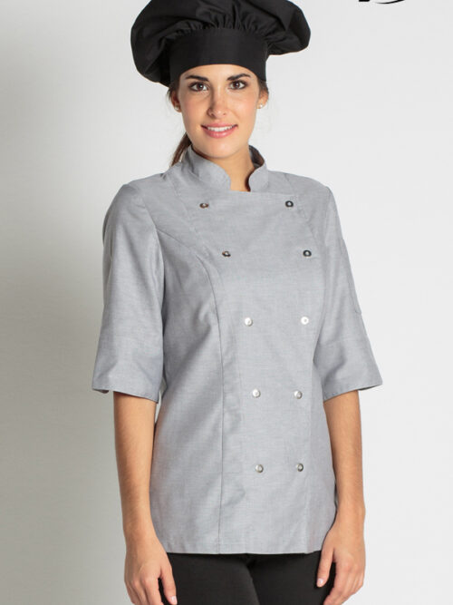 Chaqueta cocinera doble línea corchetes DYNEKE 