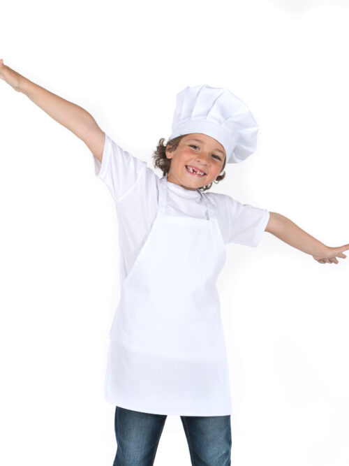 Delantal peto infantil blanco GARY'S