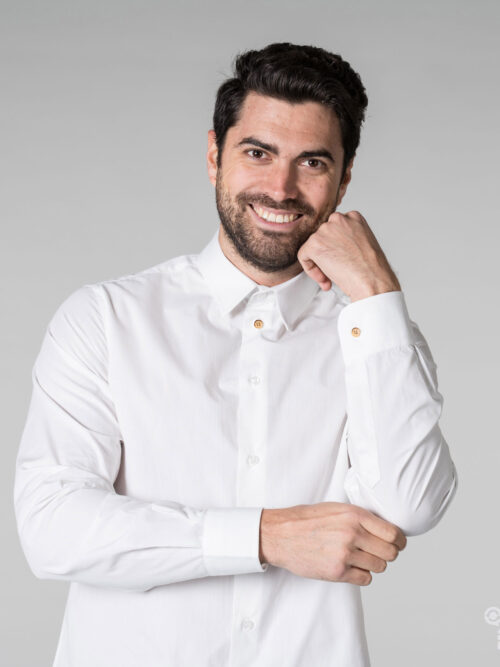 Camisa para hombre Eliseo slim fit de tejido reciclado