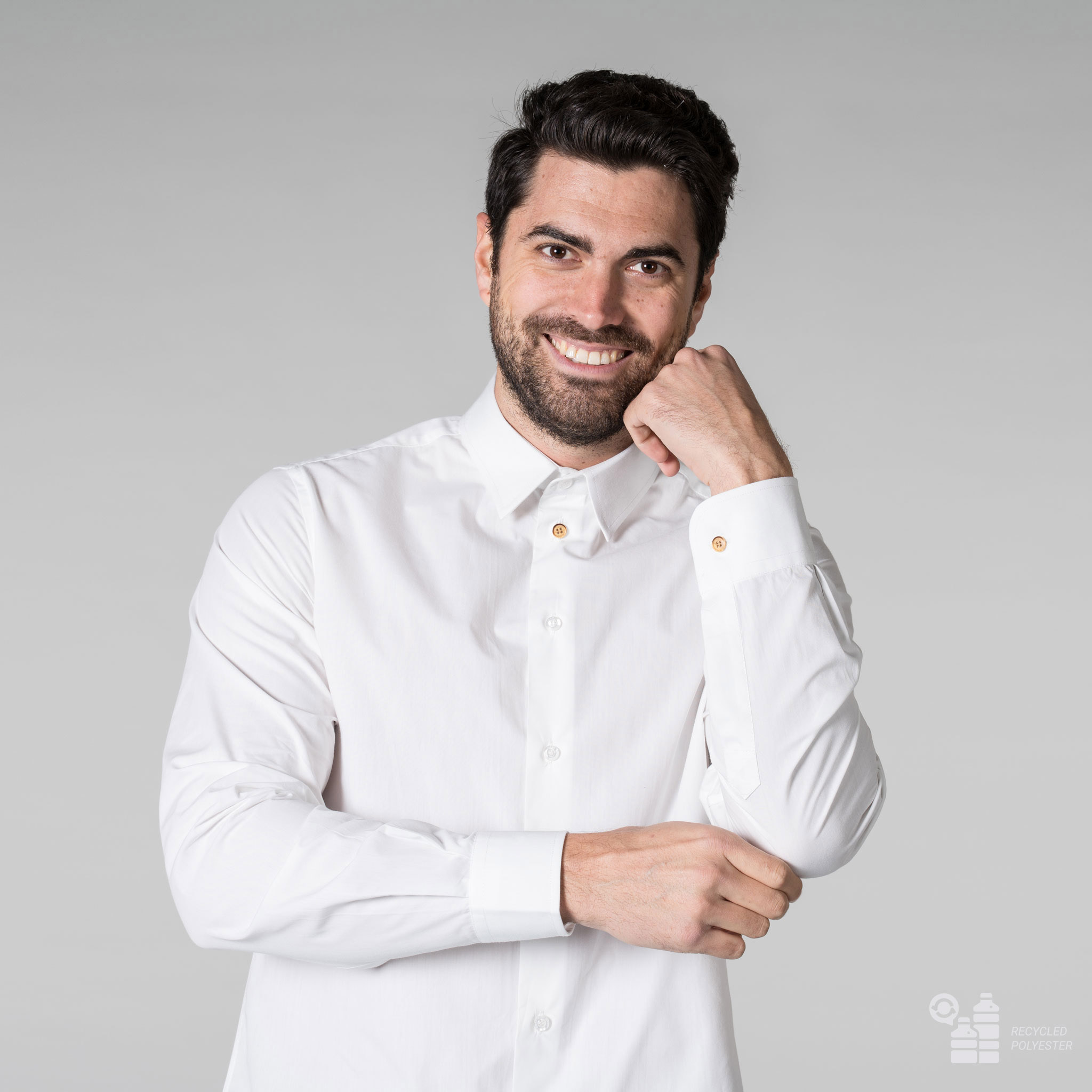 Camisa para hombre Eliseo slim fit de tejido reciclado Calicot