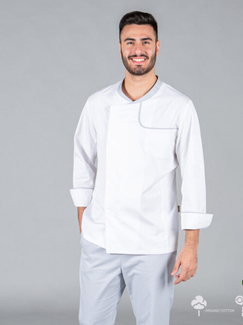 Chaqueta de cocina para hombre Otero de tejido reciclado y orgánico klopman