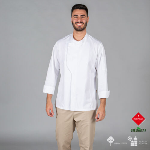 Chaqueta de cocina unisex Haro de tejido reciclado y orgánico klopman