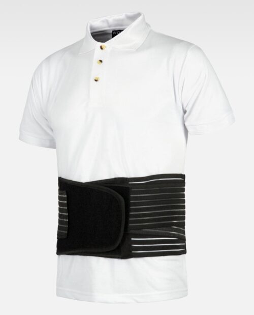 Cinturón lumbar con tensores elásticos, doble tracción regulable en abdomen WORKTEAM