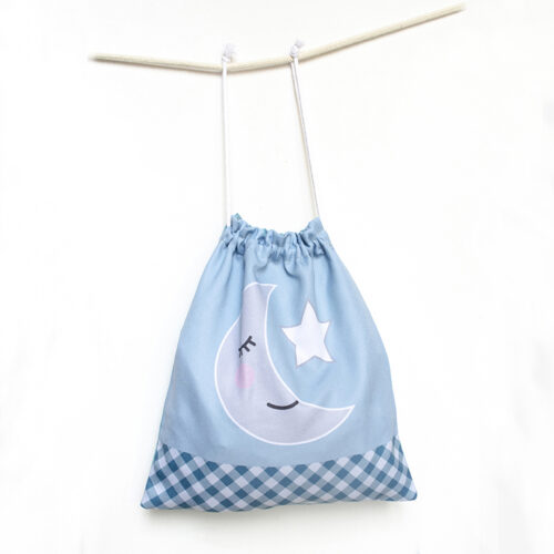 Bolsita de desayuno estampado luna azul