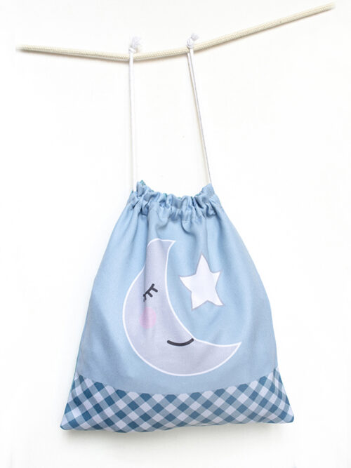 Bolsita de desayuno estampado luna azul