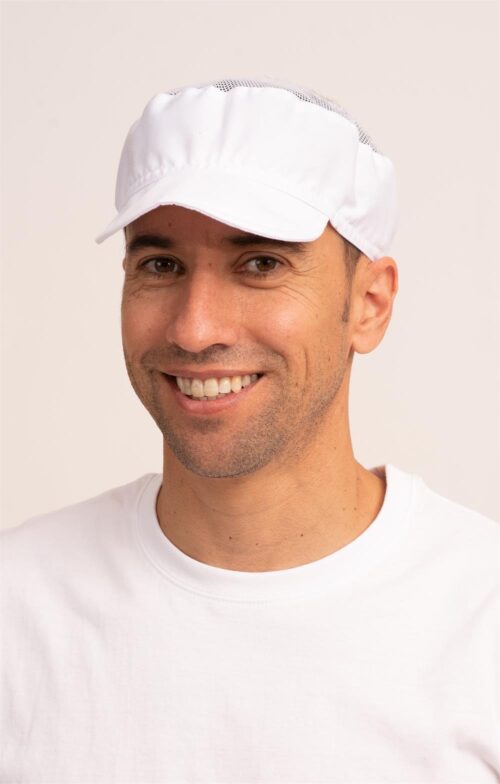 Gorra con visera y parte superior con rejilla, pack de 10 unidades