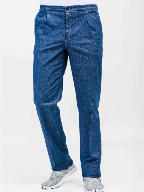 Pantalón media goma vaquero elástico
