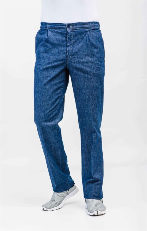 Pantalón media goma vaquero elástico