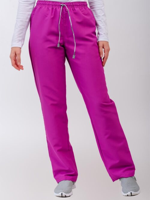 Pantalón goma con cordón en microfibra en colores
