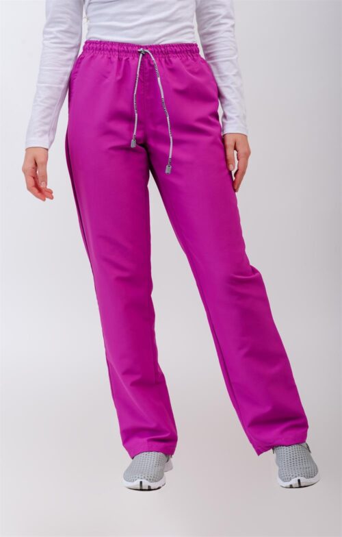 Pantalón goma con cordón en microfibra en colores