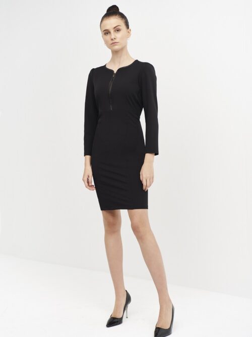 Vestido Cuello Caja Manga 3/4
