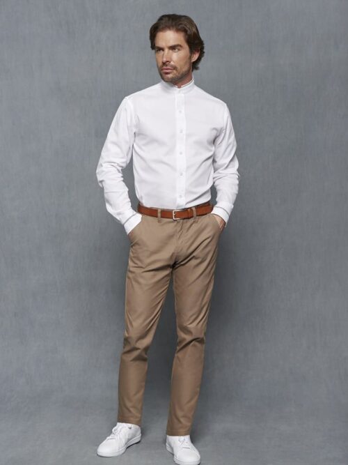 Camisa Cuello Mao Regular Fit
