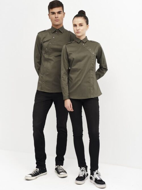 CAMISA CIERRE LATERAL SLIM FIT
