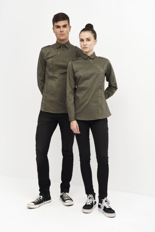 Camisa Cierre Lateral Slim Fit