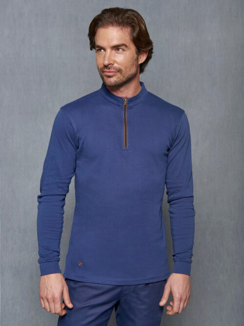 Polo Cuello Mao y Cremallera Regular Fit
