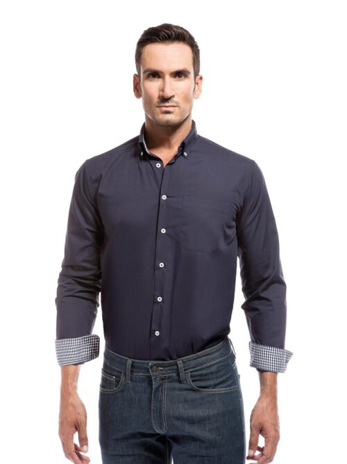 Camisa combinada vichy

