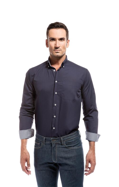 Camisa combinada vichy