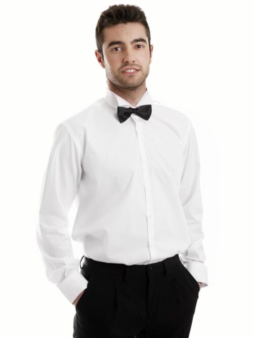 Camisa cuello smoking para pajarita
