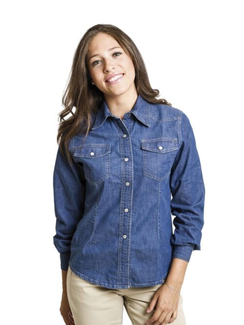 Camisa vaquera elástica
