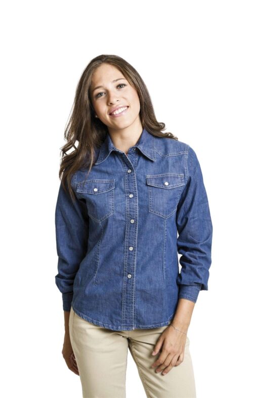 Camisa vaquera elástica