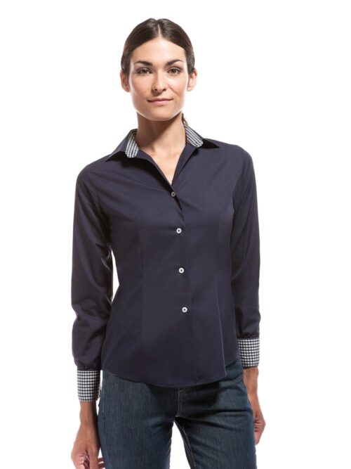 Blusa combinada vichy
