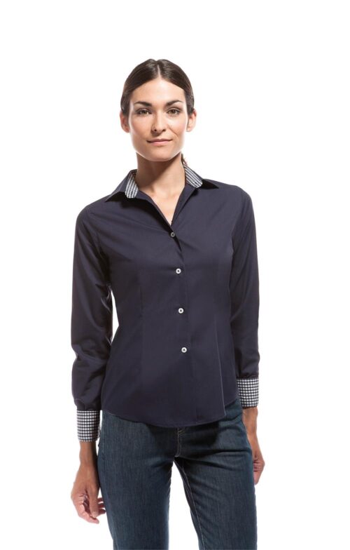 Blusa combinada vichy