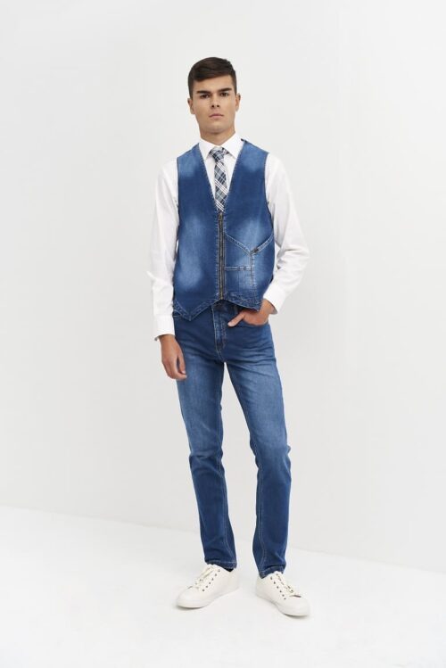 Chaleco Denim Slim Fit