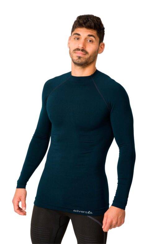 Camiseta térmica cuello semicisne color marino