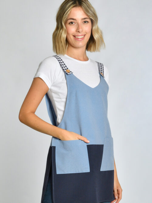 Estola de comercio loneta azul
