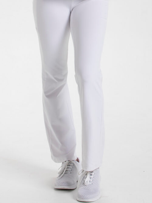 Pantalón blanco punto recto bolsillo