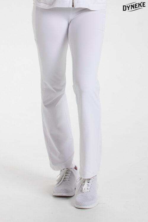 Pantalón blanco punto recto bolsillo