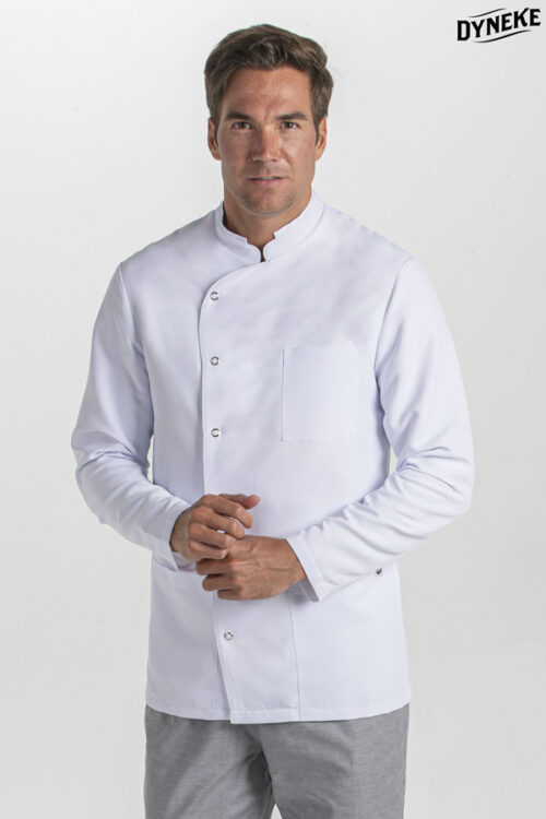 Chaqueta cruzada chico microfibra blanca m/l