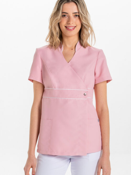 Chaqueta pekin rosa vivos raso
