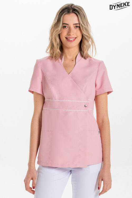Chaqueta pekin rosa vivos raso