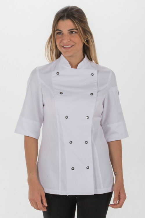 Chaqueta cocinera blanca manga 3/4