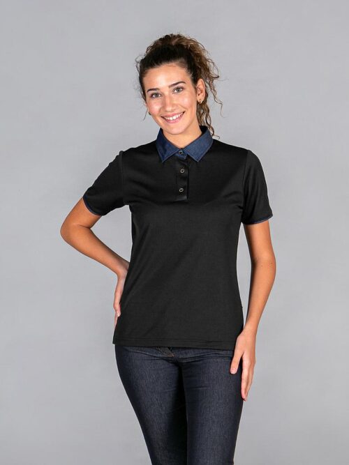 POLO MUJER CUELLO CAMISERO TEJANO "RED LINE"
