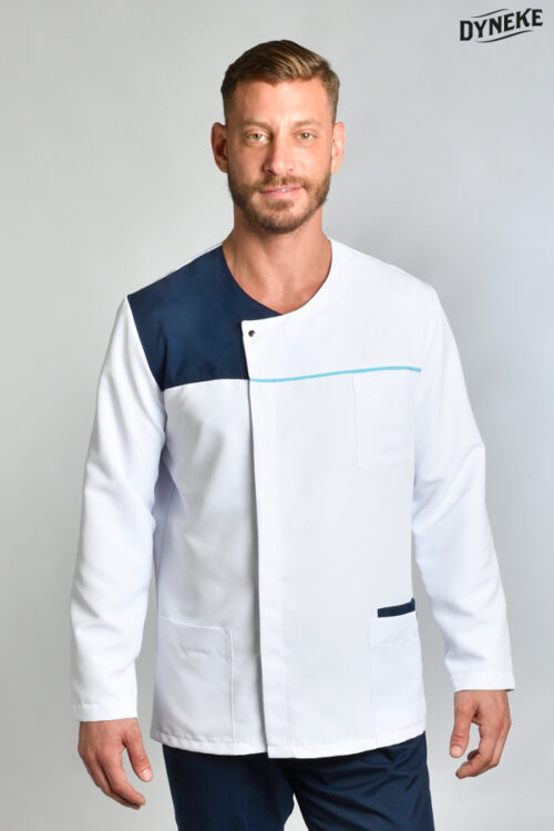 Chaqueta microfibra cbro. m/l contraste azul y turquesa