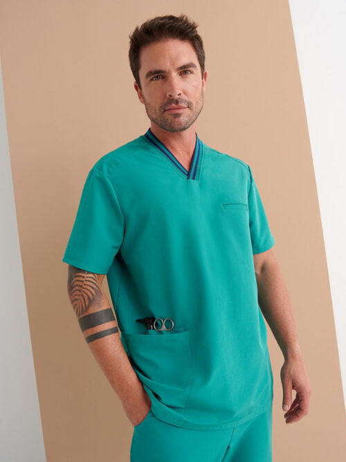 Casaca Sanitaria Cuello V Regular Fit
