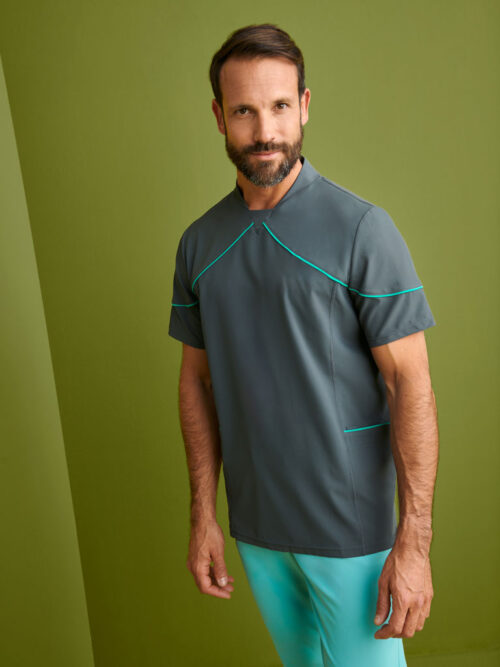 Casaca Sanitaria Cuello V Rib Regular Fit
