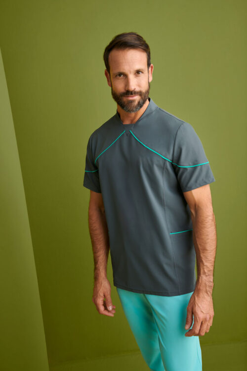 Casaca Sanitaria Cuello V Rib Regular Fit