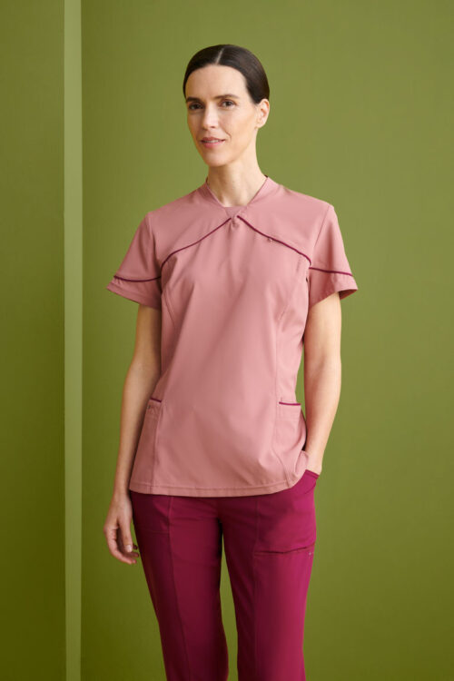 Casaca Sanitaria Cuello V Rib Slim Fit