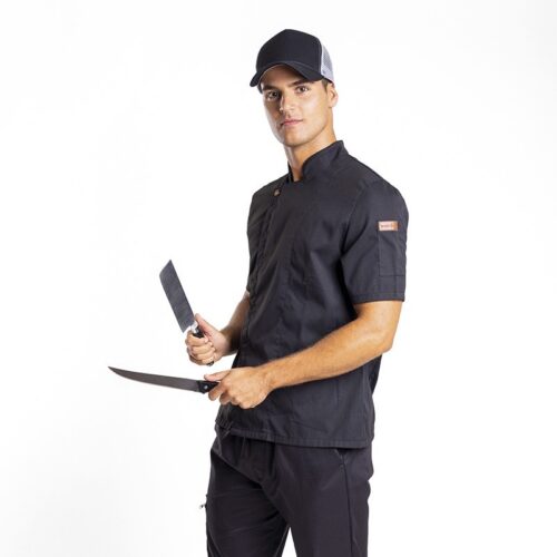 Chaqueta cocinero Granizada Microfibra Manga Corta