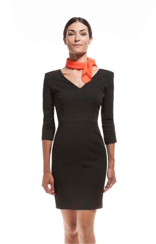 Vestido manga francesa