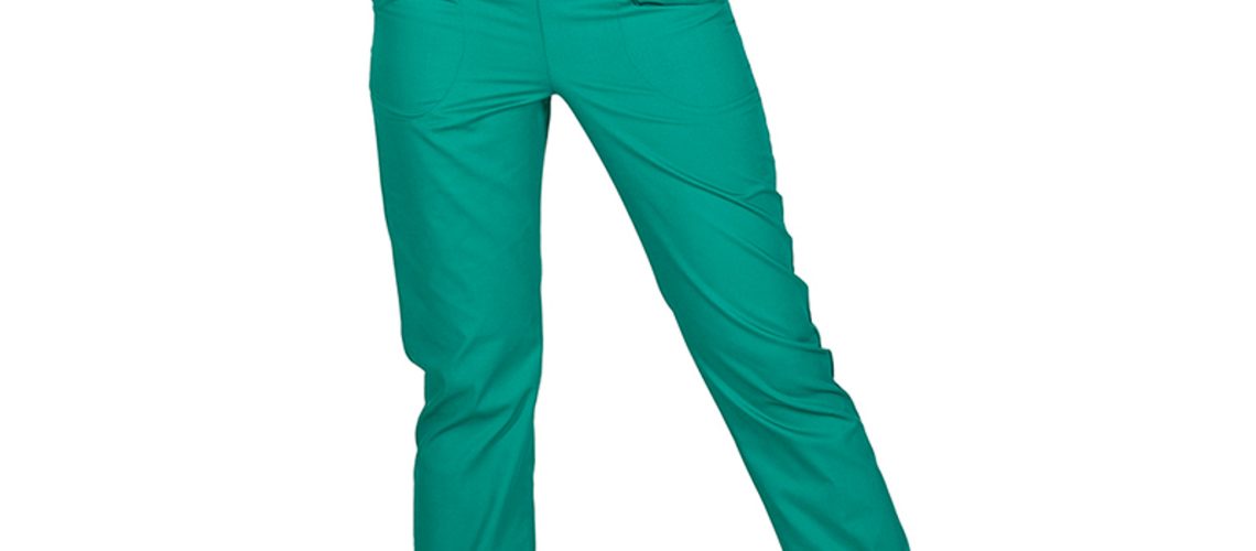 Pantalón sanitario de colores de sarga con elástico en la cintura
