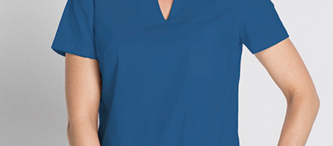 Casaca de microfibra azul con cuello mao Muy ligera y suave