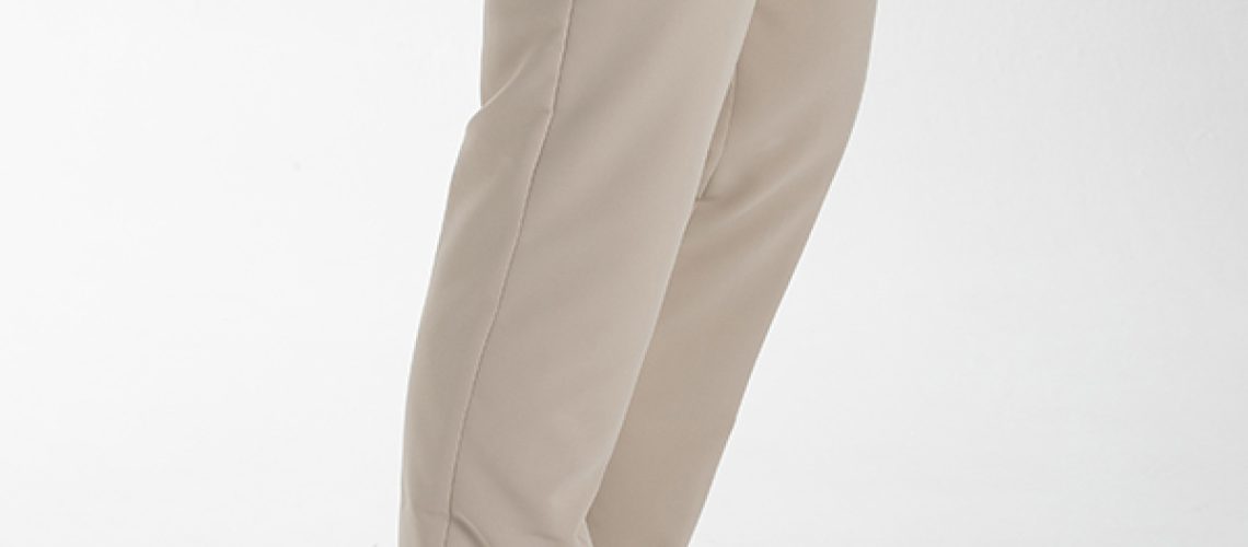 Pantalón unisex de microfibra beige con bolsillos